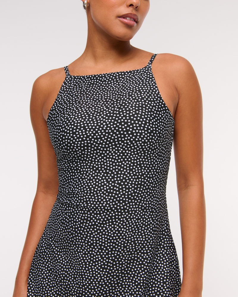YPB sculptLUX Apron Dress(black and white dot,XXS)