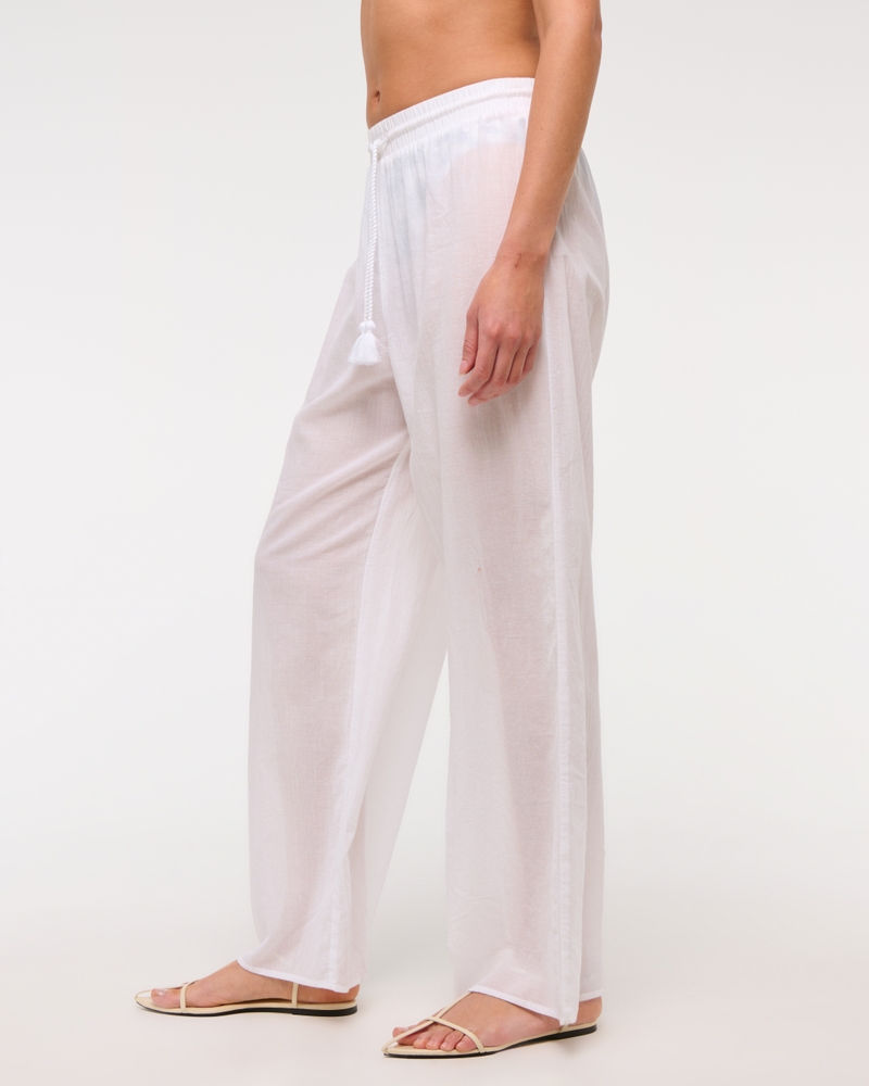 Beach Coverup Pant(white,XXS)