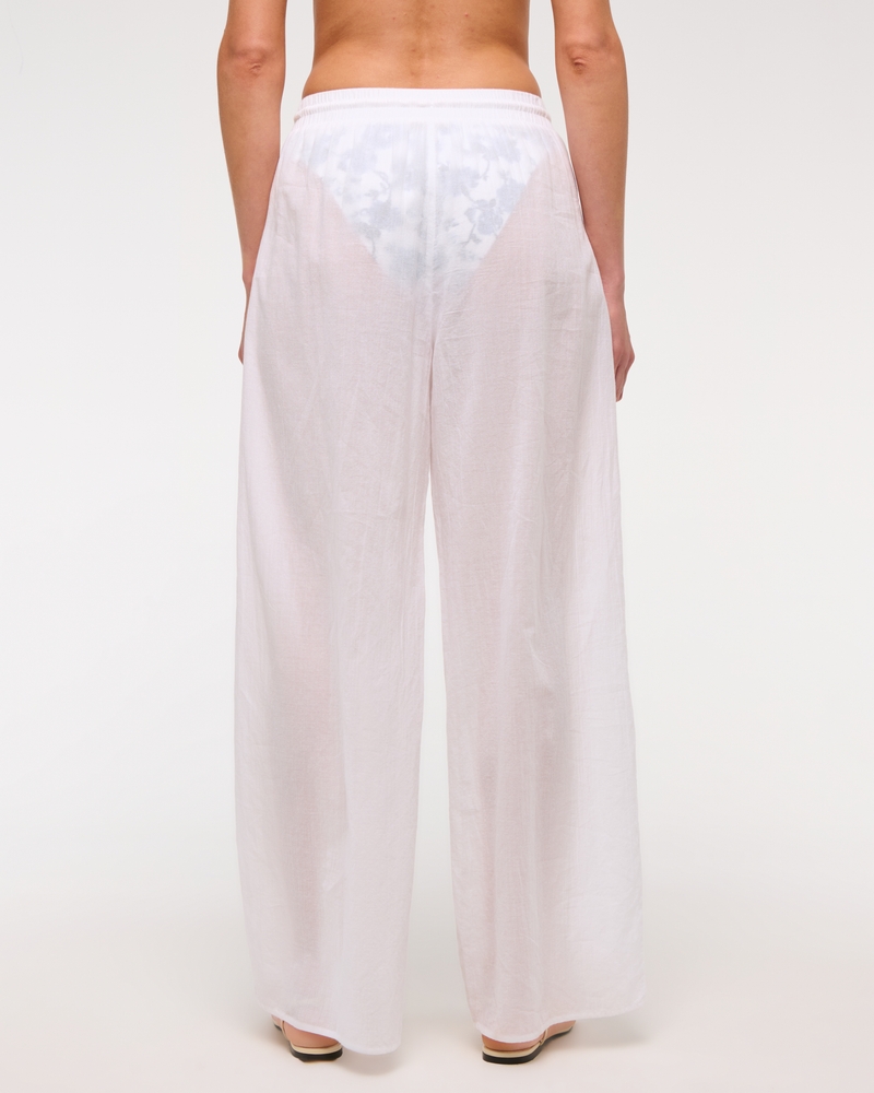 Beach Coverup Pant(white,XXS)