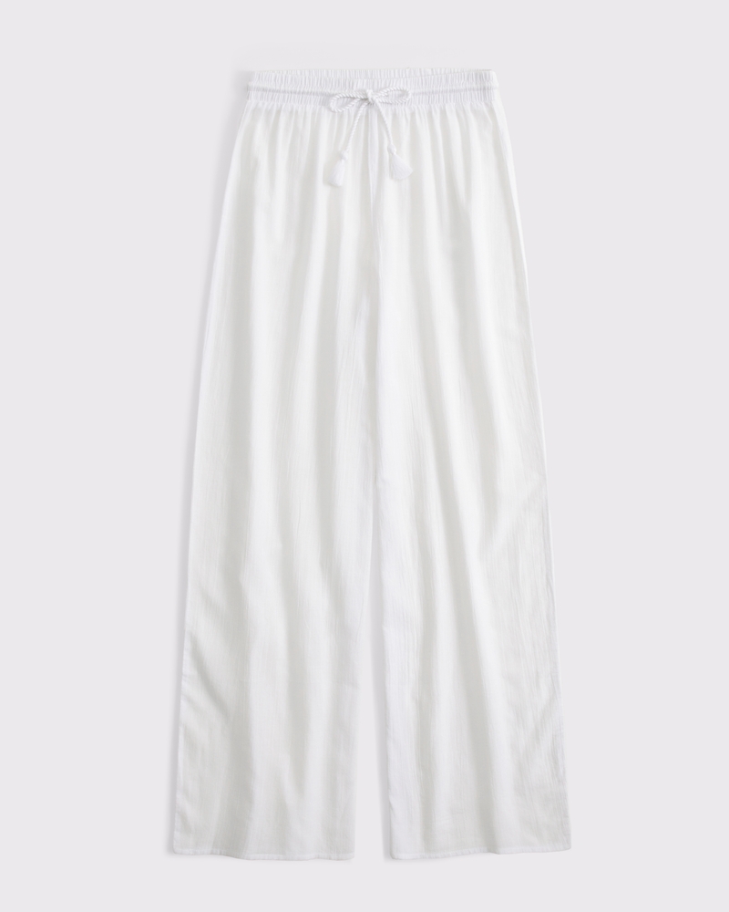 Beach Coverup Pant(white,XXS)