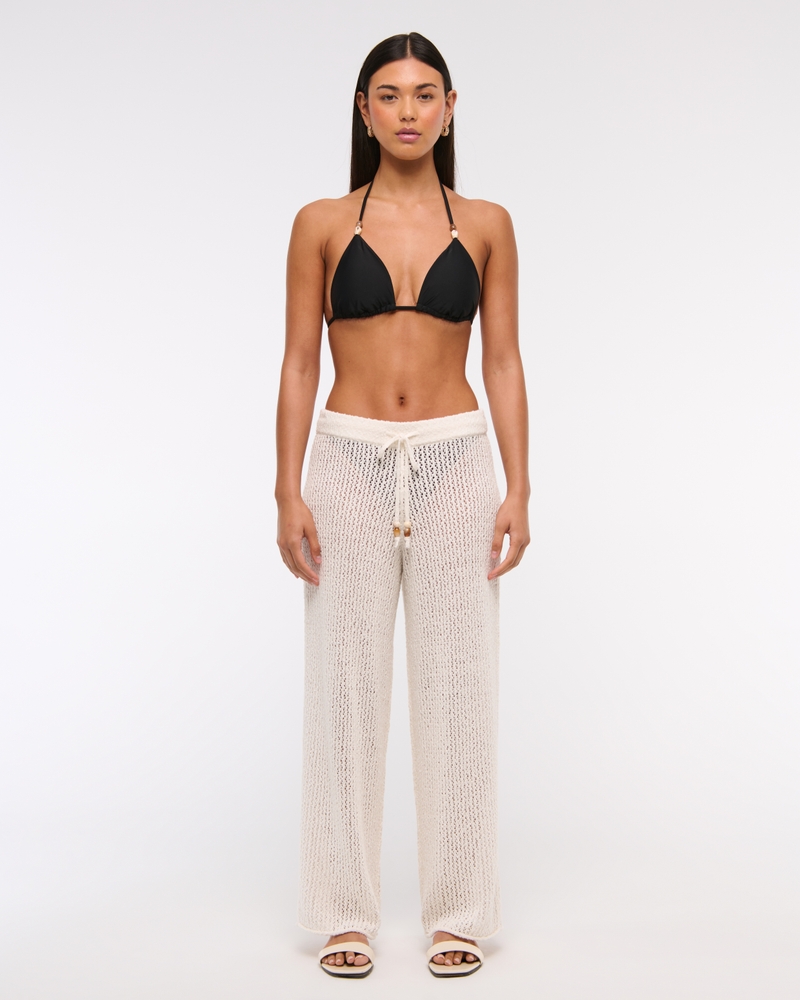 Mid Rise Crochet-Style Coverup Pant