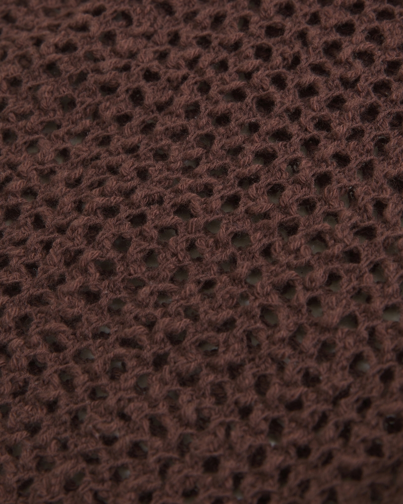 Crochet-Style Coverup Short(cocoa,XXS)