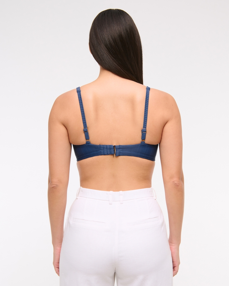 Curve Love High Apex Underwire Bikini Top(blue,XXS)
