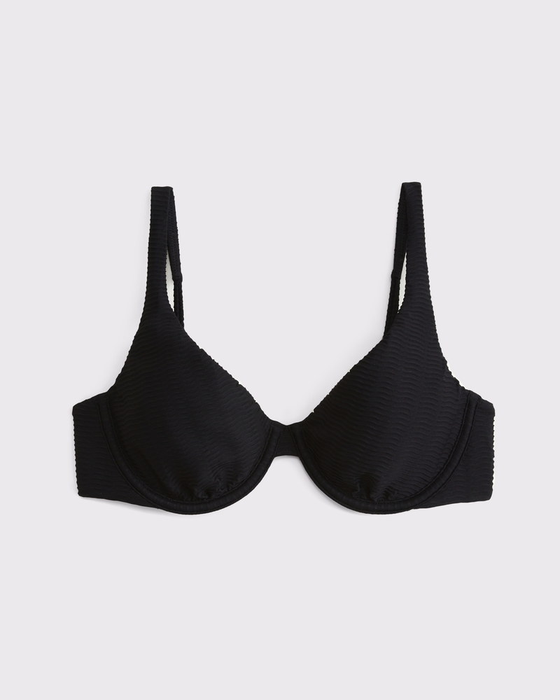 High Apex Underwire Bikini Top(black,XXS)
