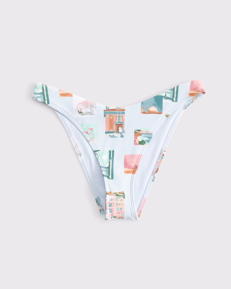 High-Leg Cheeky Bottom(light blue pattern,XXS)