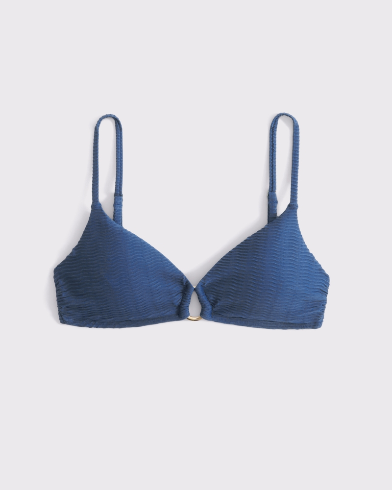 Hardware Bralette Bikini Top(blue,XXS)