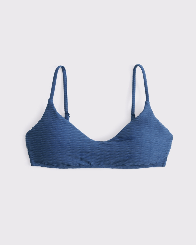 Clean Bralette Bikini Top(blue,XXS)