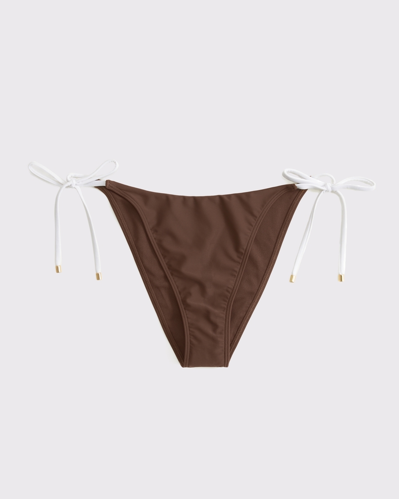 Low Rise Tie-Side Cheeky Bottom(brown,XXS)