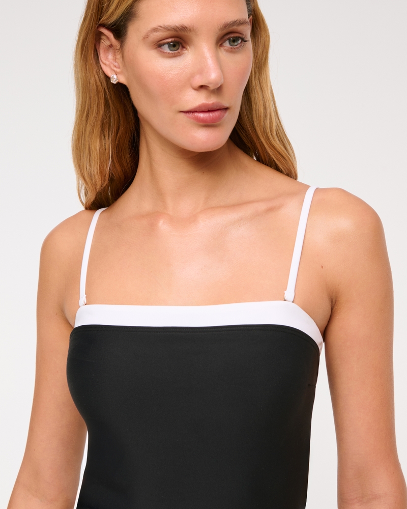 A&F Marina One-Piece Swimsuit(black,XXS)
