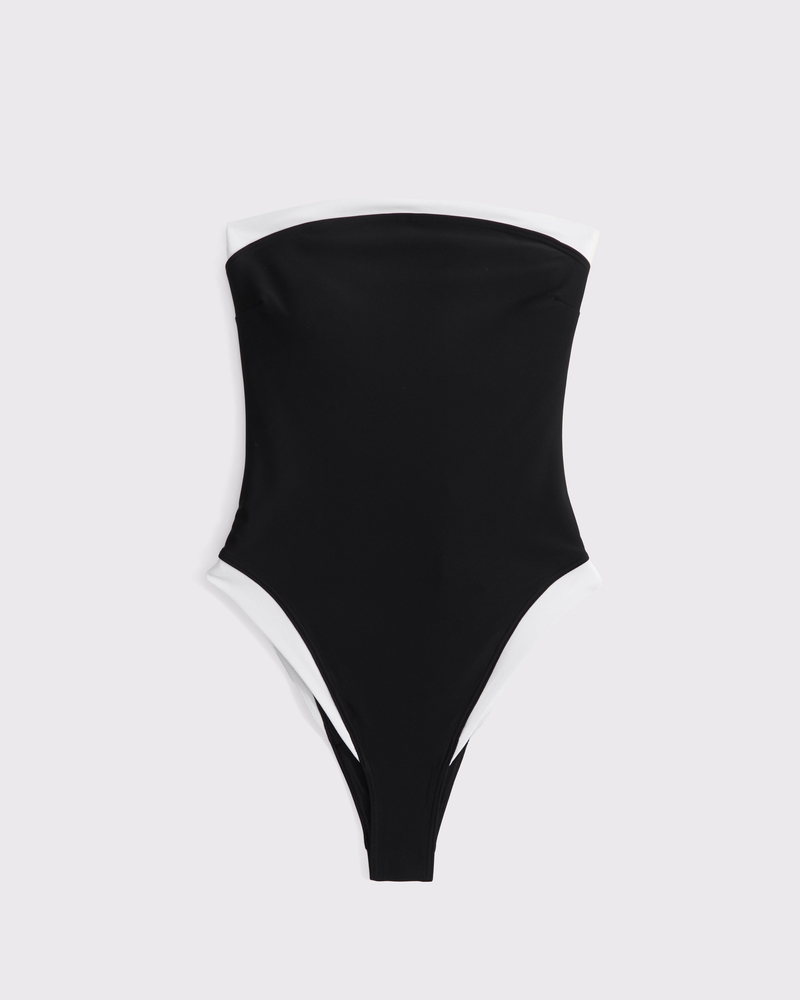 A&F Marina One-Piece Swimsuit(black,XXS)