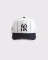 white and deep navy stripe