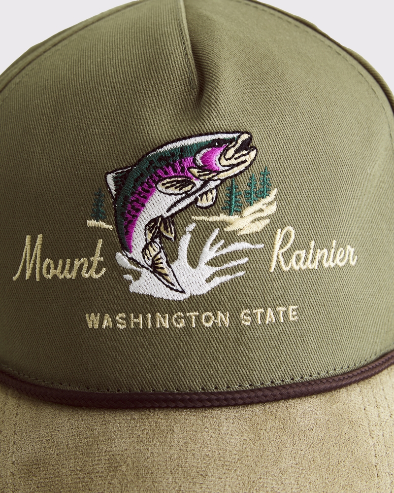 Mount Rainier Baseball Hat(olive,ONE SIZE)