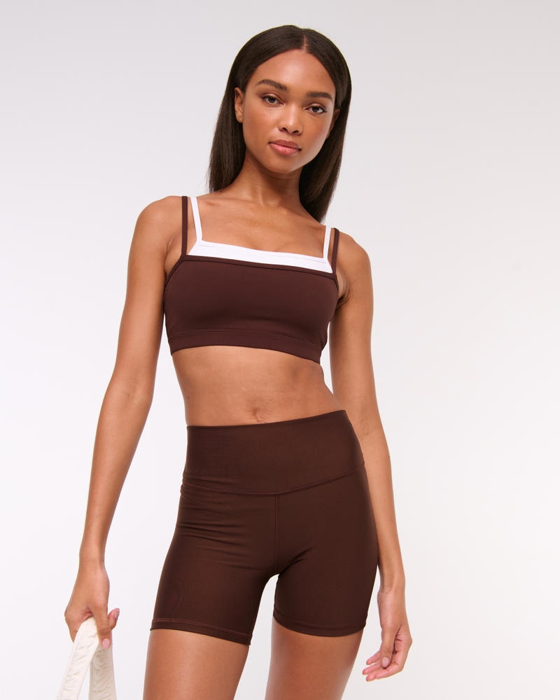 YPB studioFLEX Double-Layered Sports Bra(cocoa,XXS)