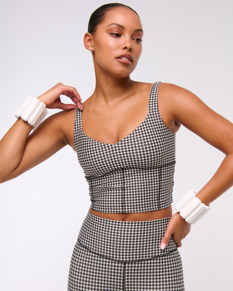 YPB sculptLUX Sweetheart Tank(black houndstooth,XXS)