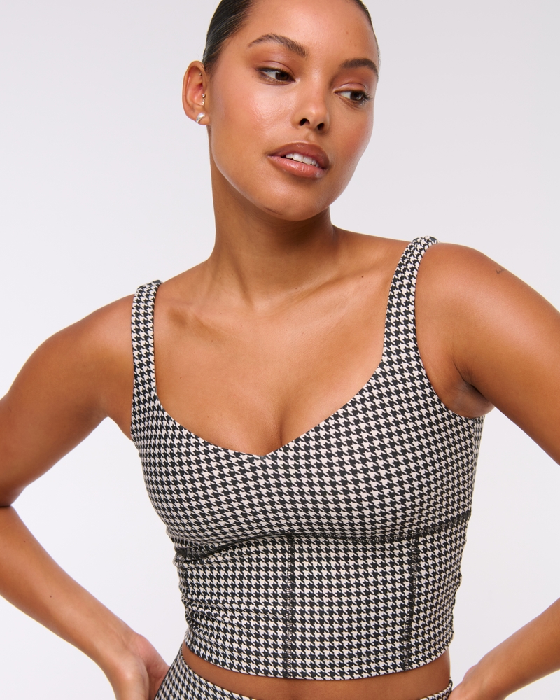 YPB sculptLUX Sweetheart Tank(black houndstooth,XXS)
