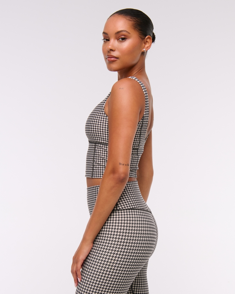 YPB sculptLUX Sweetheart Tank(black houndstooth,XXS)