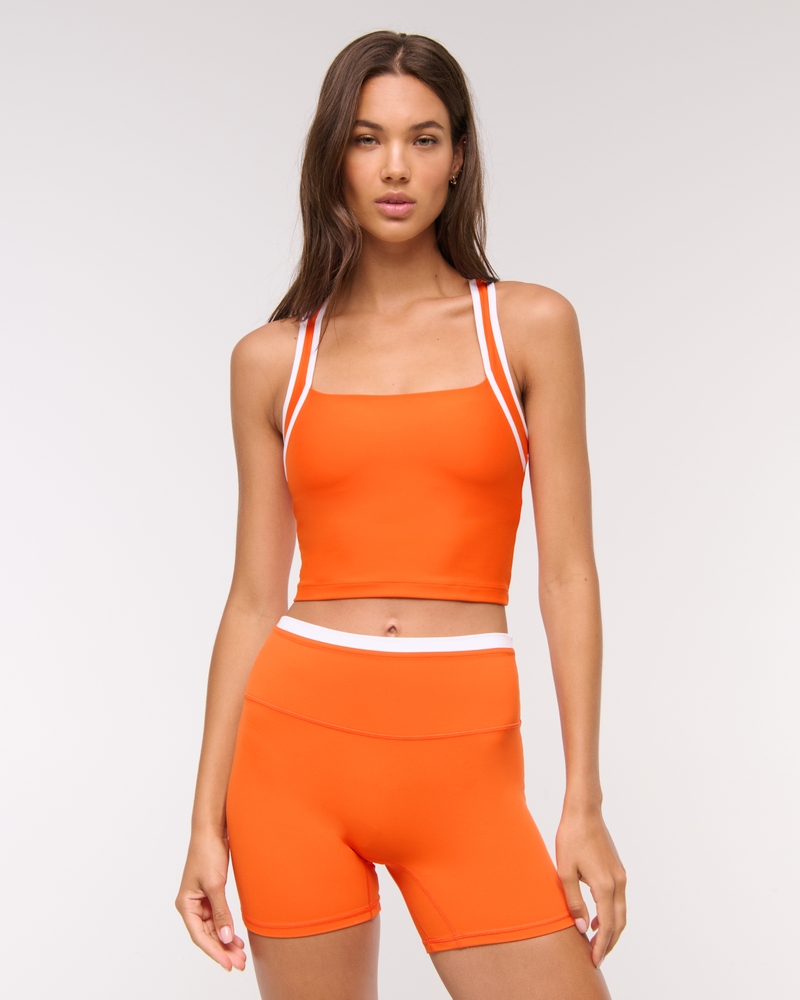 YPB sculptLUX Strappy-Back Tank(bright orange,XXS)