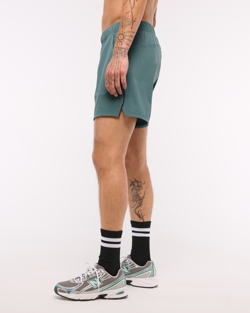YPB motionTEK Lined Ready Short(green stripe,XS)
