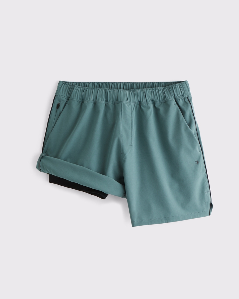 YPB motionTEK Lined Ready Short(green stripe,XS)