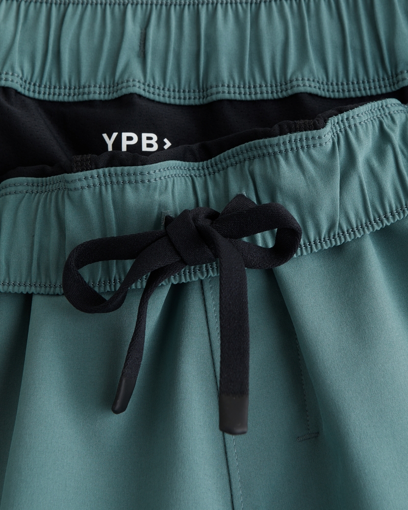 YPB motionTEK Lined Ready Short(green stripe,XS)