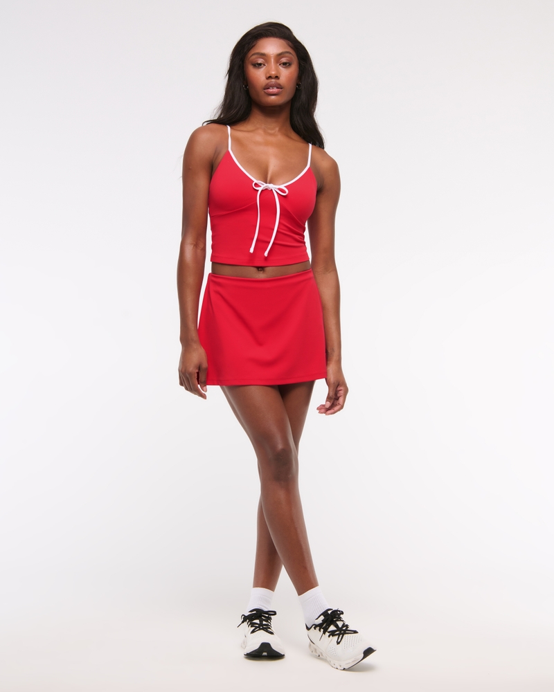 YPB studioFLEX Mid Rise Mini Skirt(red,XXS)