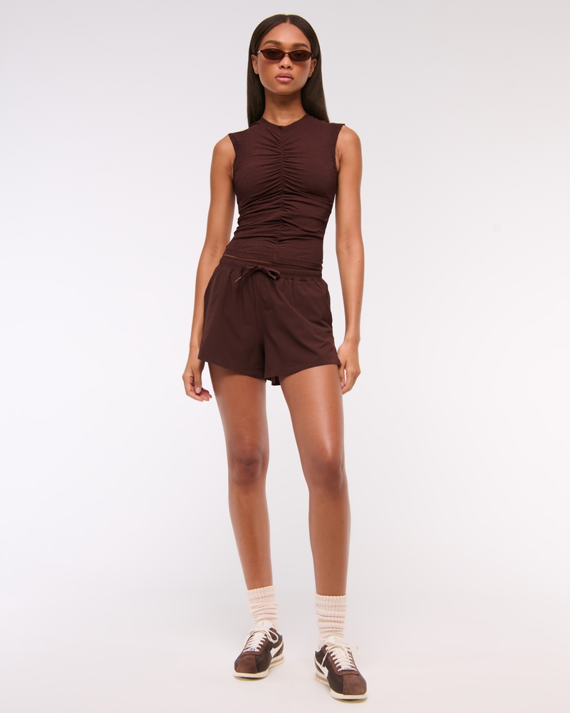 YPB sprintTEK Lined Flyaway Short(cocoa,XXS)