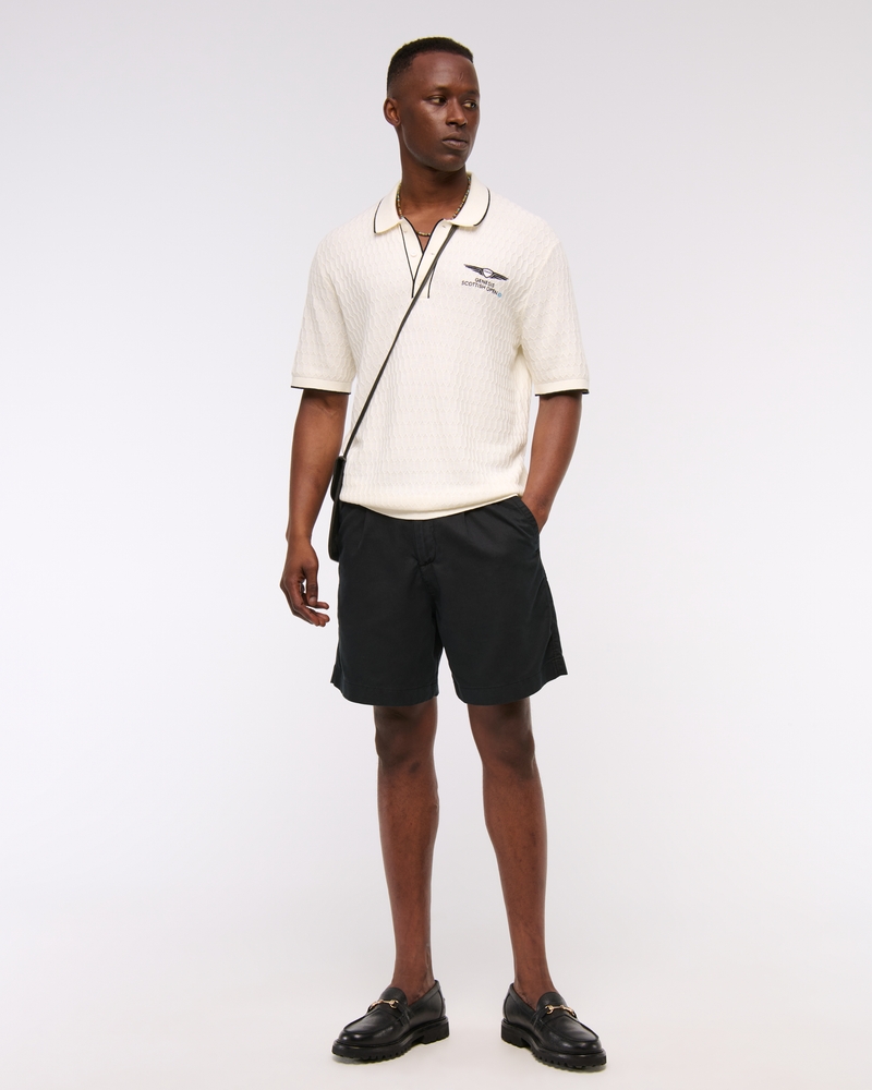 PGA Scottish Open 3-Button Sweater Polo(cream,XS)