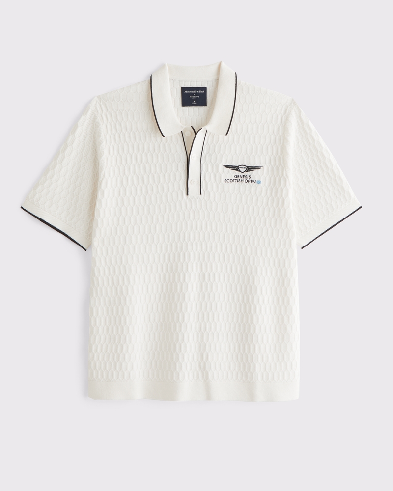 PGA Scottish Open 3-Button Sweater Polo(cream,XS)