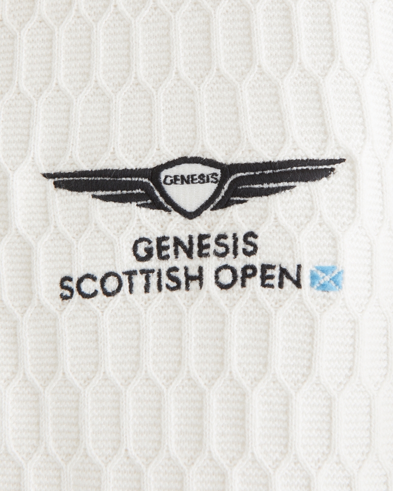 PGA Scottish Open 3-Button Sweater Polo(cream,XS)