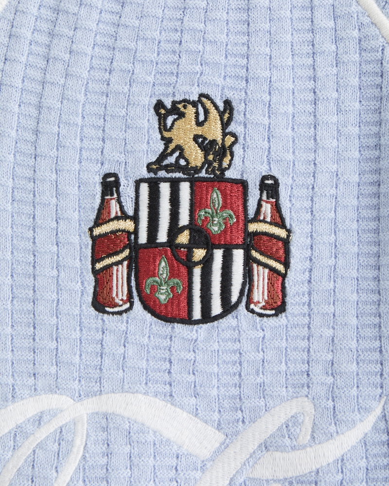 Coca-Cola Soccer Jersey-Inspired Sweater(periwinkle,XS)
