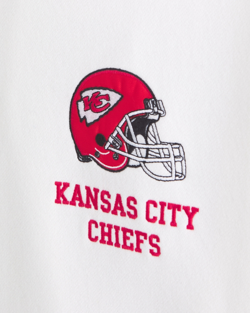 Kansas City Chiefs Graphic Popover Hoodie(cream - chiefs,XS)