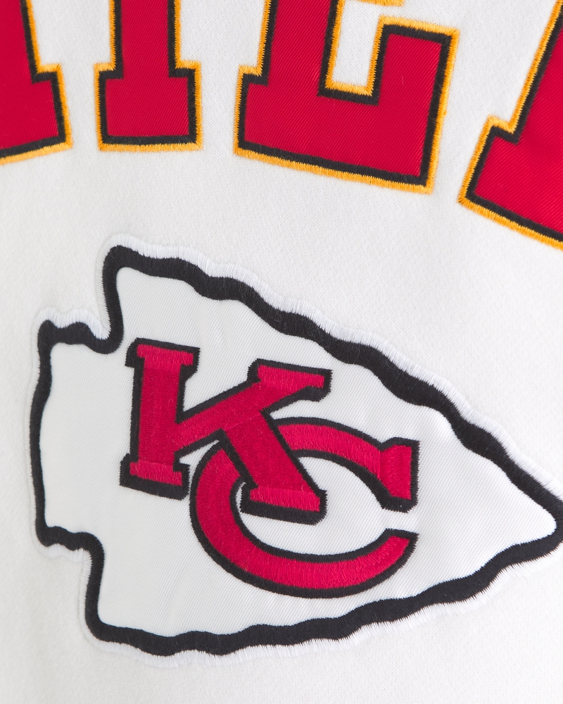 Kansas City Chiefs Graphic Popover Hoodie(cream - chiefs,XS)