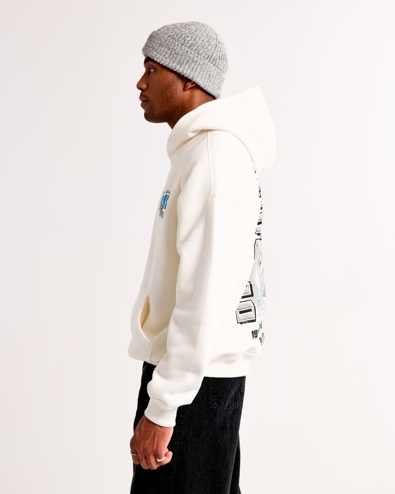 Detroit Lions Graphic Popover Hoodie(cream - lions,XS)