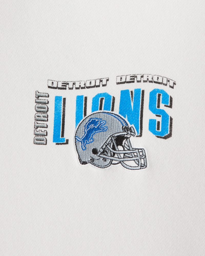 Detroit Lions Graphic Popover Hoodie(cream - lions,XS)