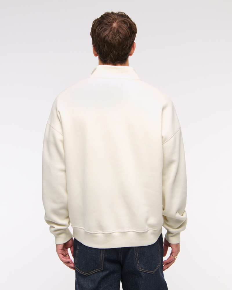 New England Patriots Half-Zip Sweatshirt(cream - patriots,XS)