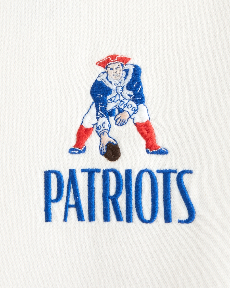 New England Patriots Half-Zip Sweatshirt(cream - patriots,XS)