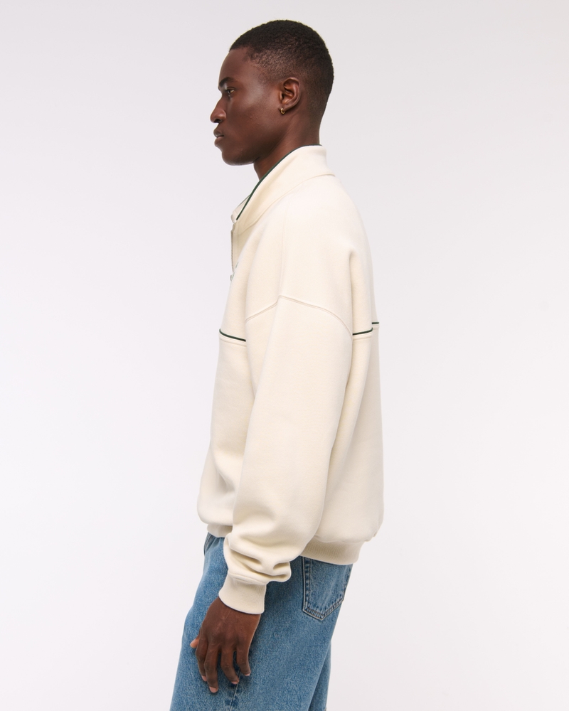 Memorial Tournament Graphic Half-Zip Sweatshirt(warm beige,XS)