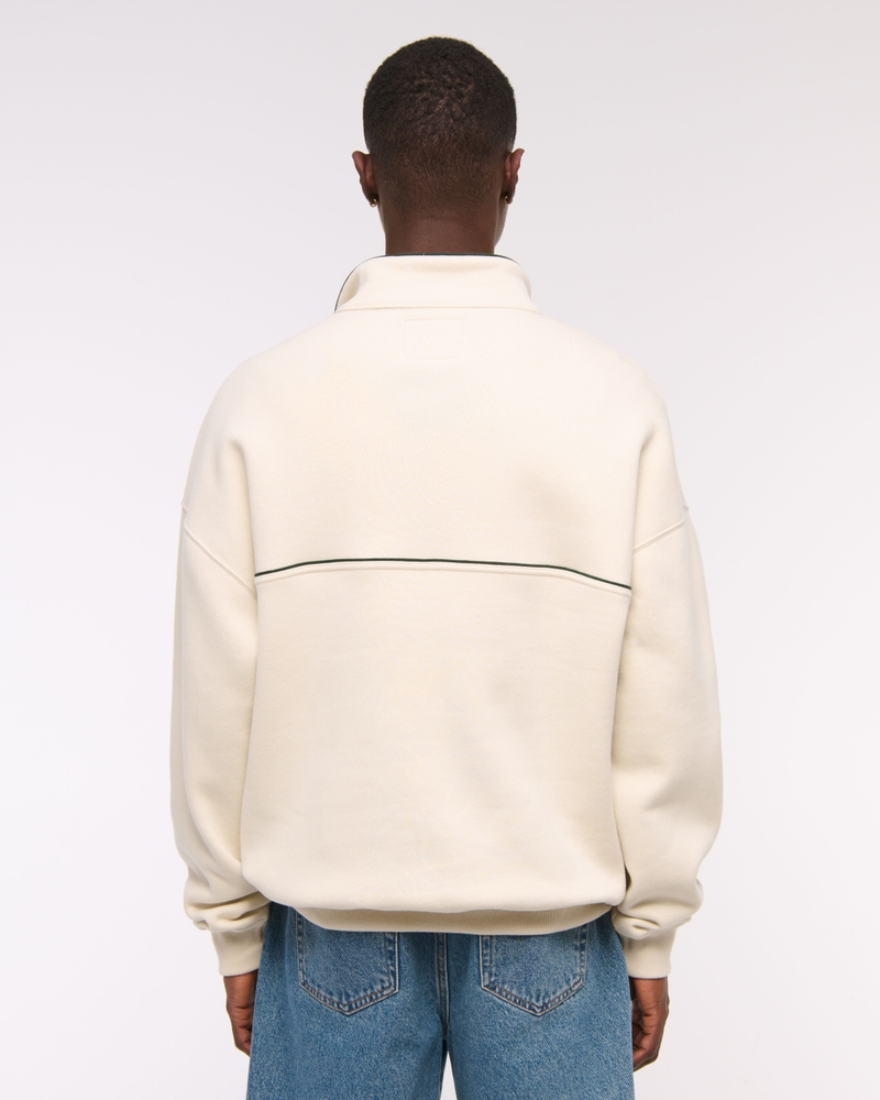 Memorial Tournament Graphic Half-Zip Sweatshirt(warm beige,XS)