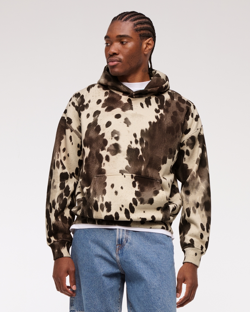 Essential Popover Hoodie(cream pattern,XXS)