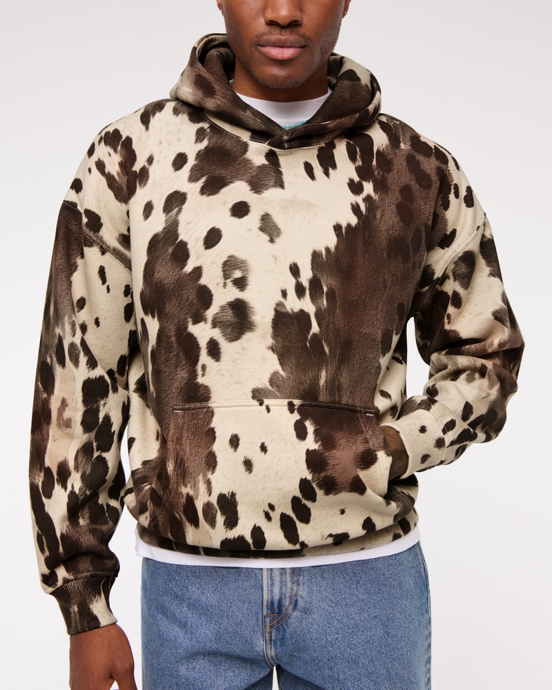Essential Popover Hoodie(cream pattern,XXS)