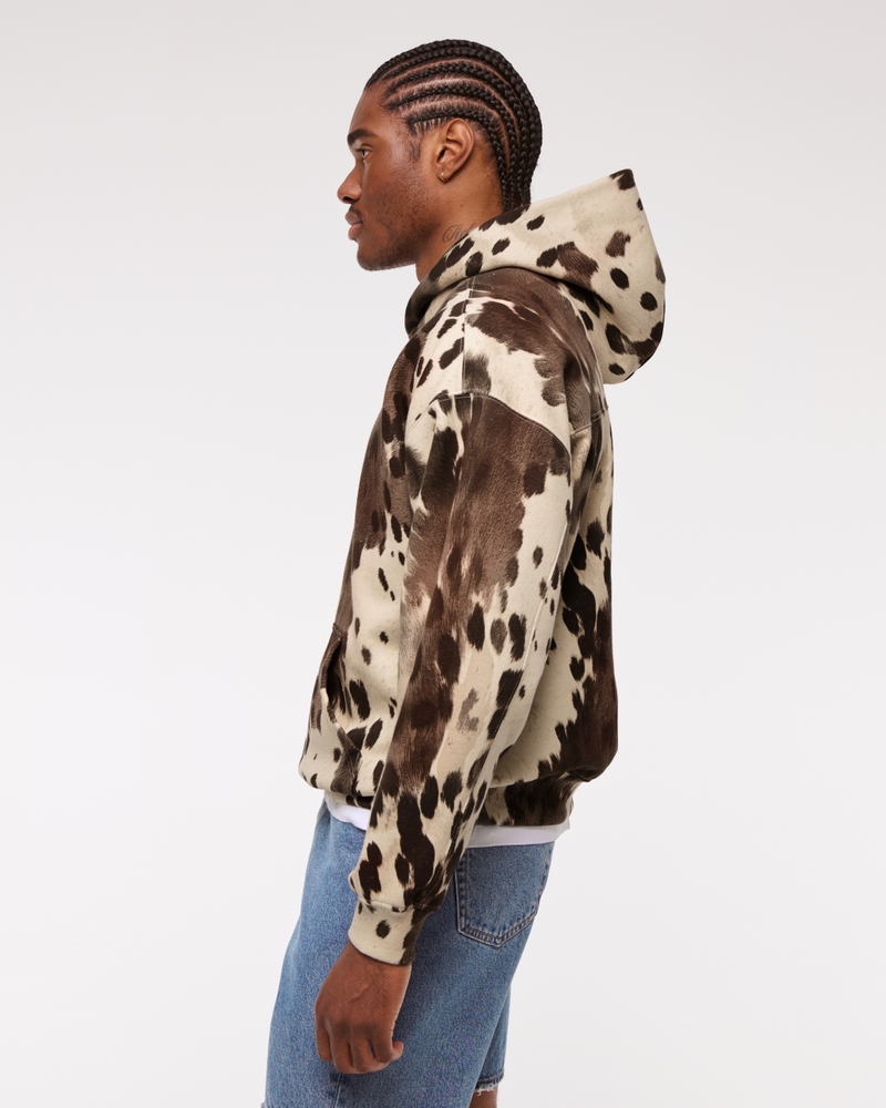 Essential Popover Hoodie(cream pattern,XXS)