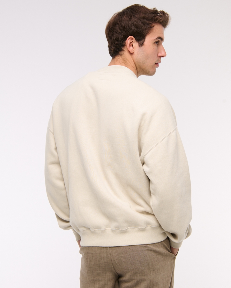 Fishing Graphic Crew Sweatshirt(oatmeal,XS)