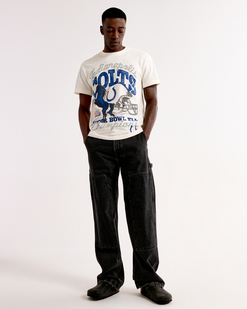 Indianapolis Colts Graphic Tee(cream - colts,XS)