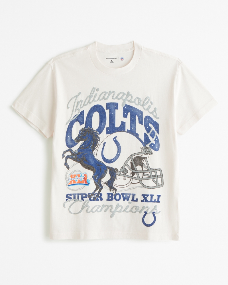 Indianapolis Colts Graphic Tee(cream - colts,XS)