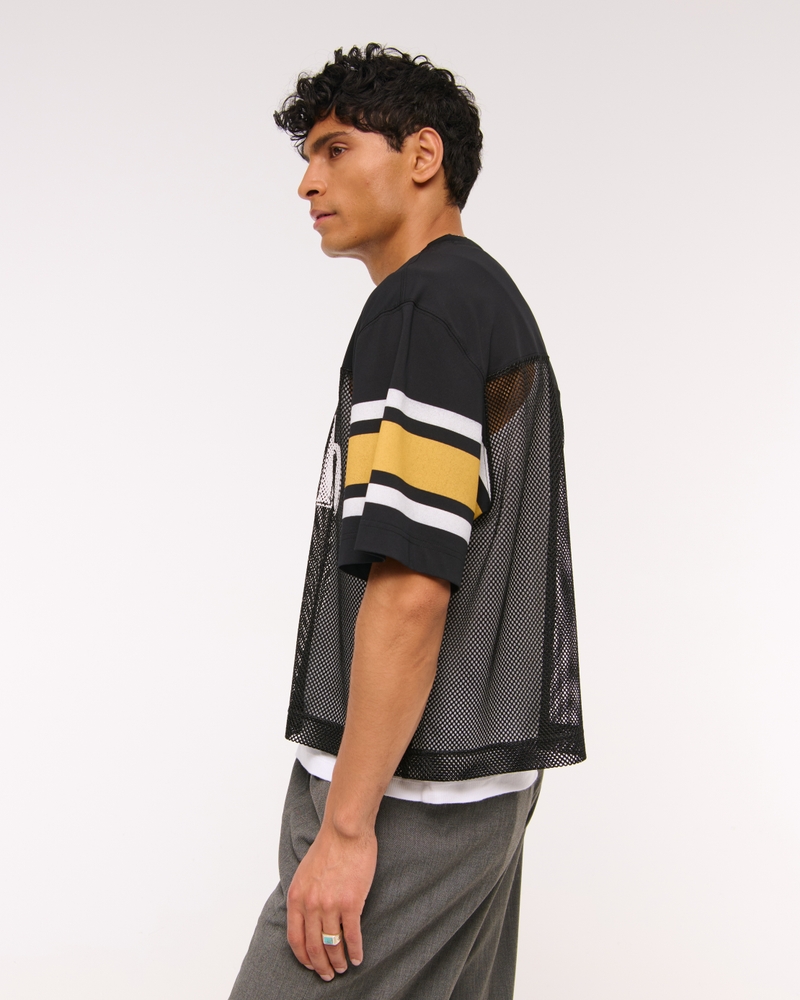 Modelo Cropped Football Jersey(black,XS)