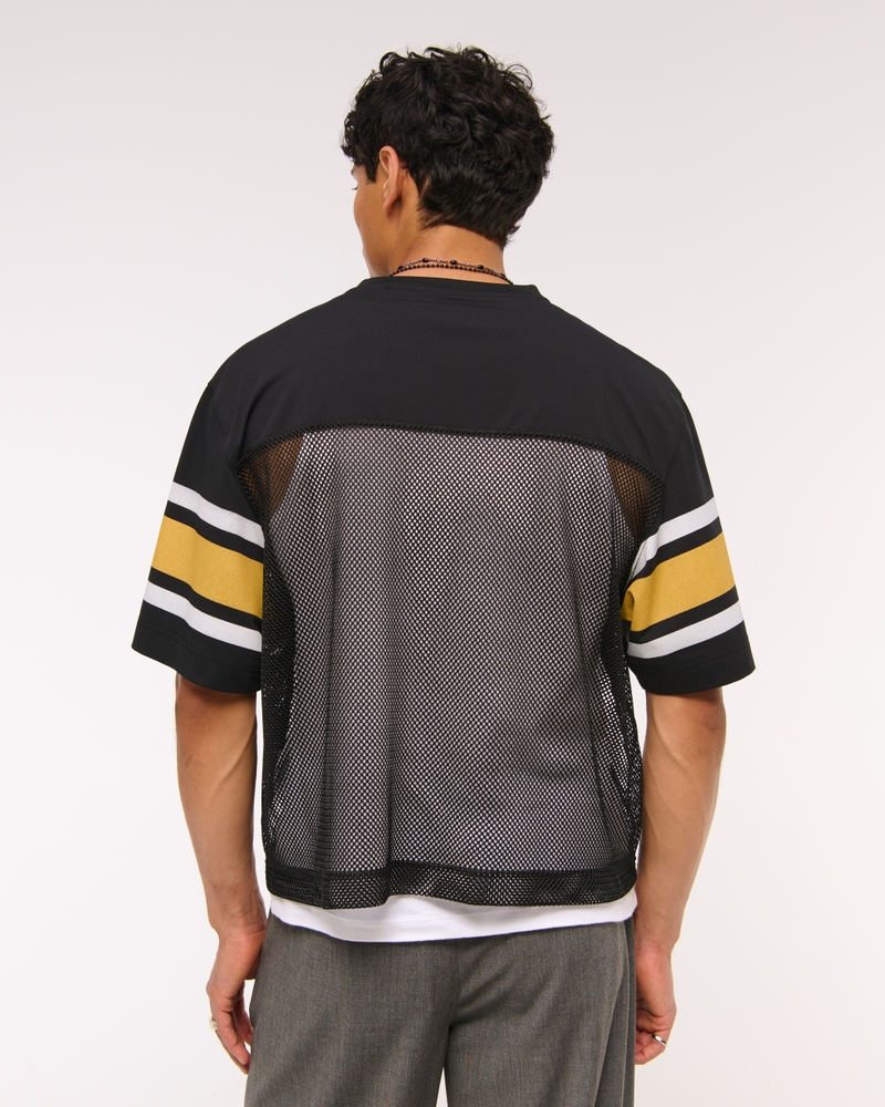 Modelo Cropped Football Jersey(black,XS)