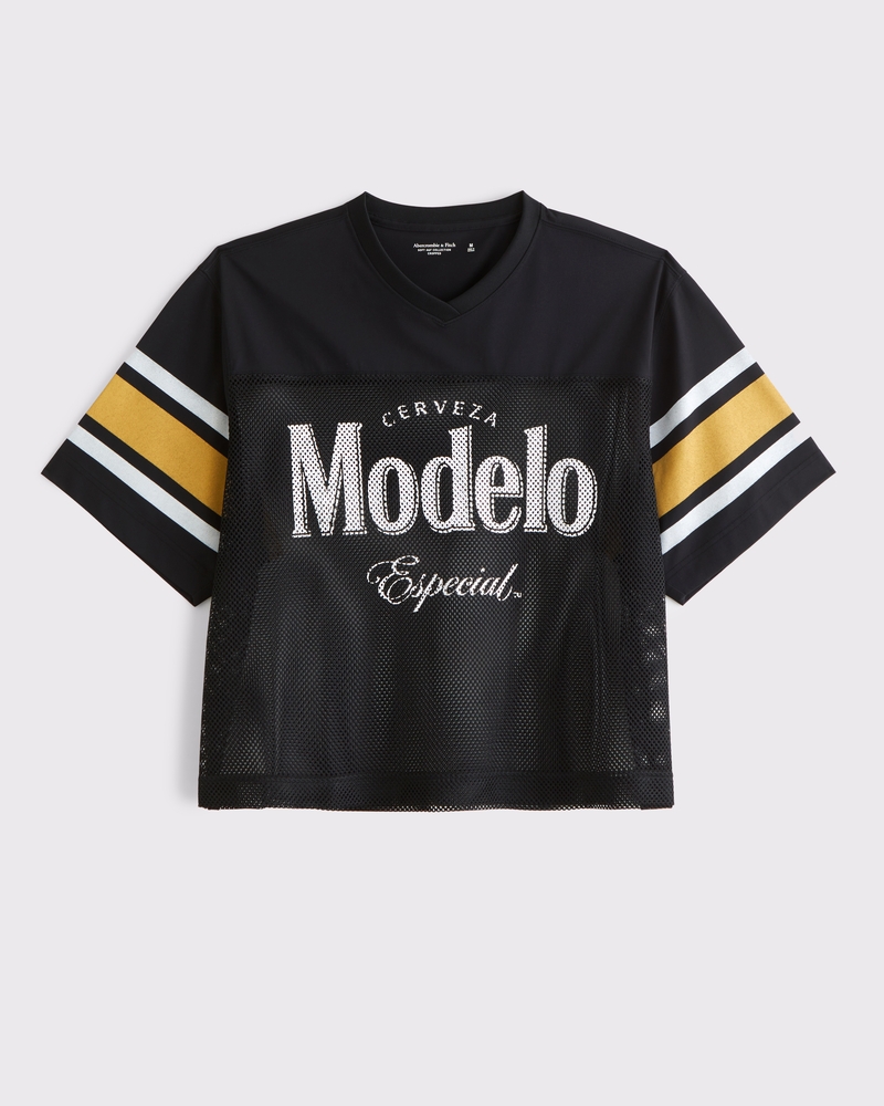 Modelo Cropped Football Jersey(black,XS)