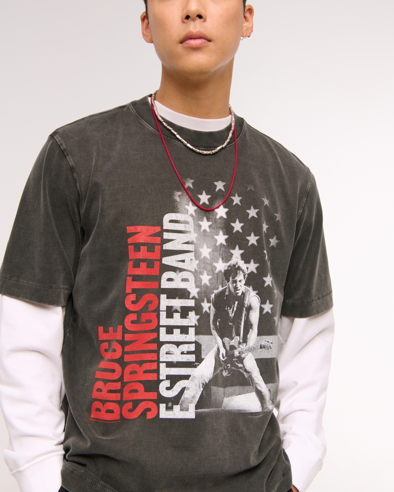 Premium Heavyweight 2.0 Bruce Springsteen Graphic Tee(black wash,XS)