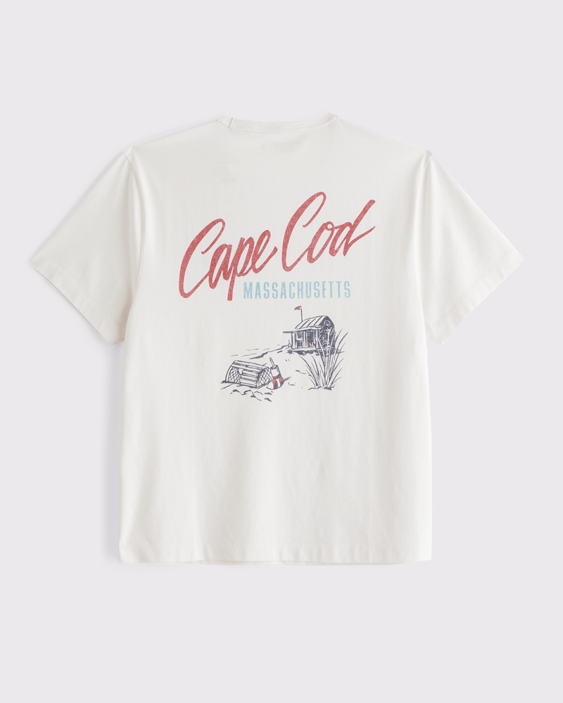 Nautical Classic Polished Cropped Graphic Tee(cream,XS)