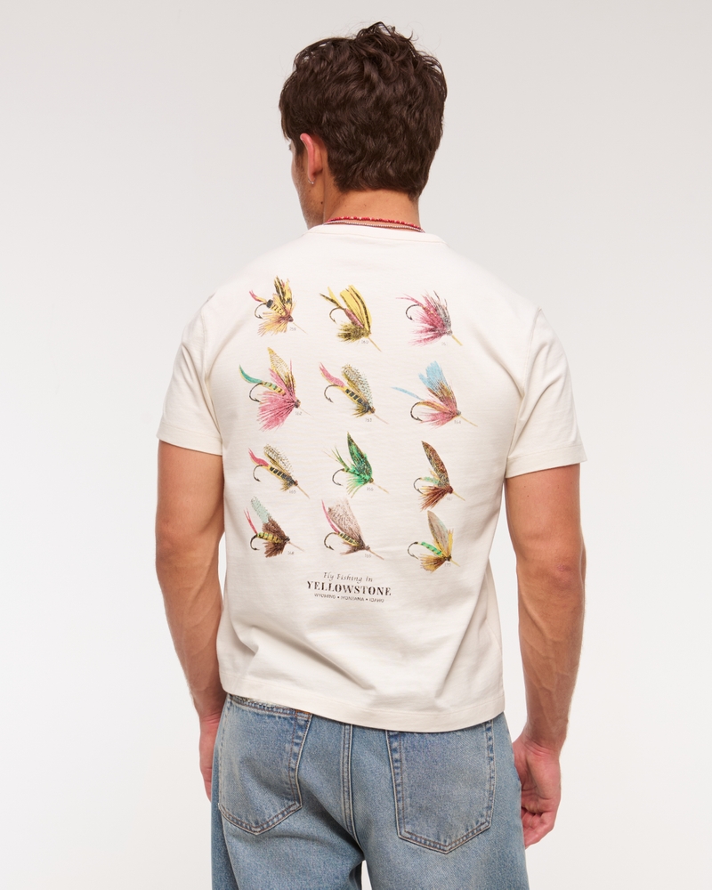 Fishing Classic Polished Graphic Tee(cream,XS)